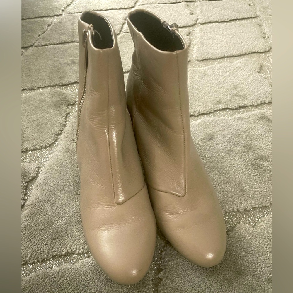 DKNY Leather Grey Booties